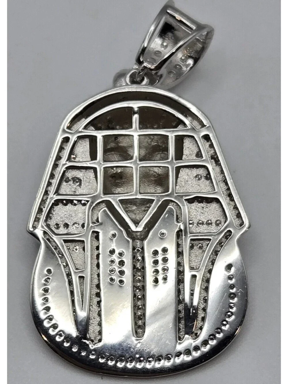 NEW 925 Sterling Silver VVS1 3.0ctw MOISSANITE Egyptian Pharaoh Pendant Enamel